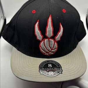 Vintage Mitchell & Ness Toronto Raptors Cap with Silver & Red Logo (2014)